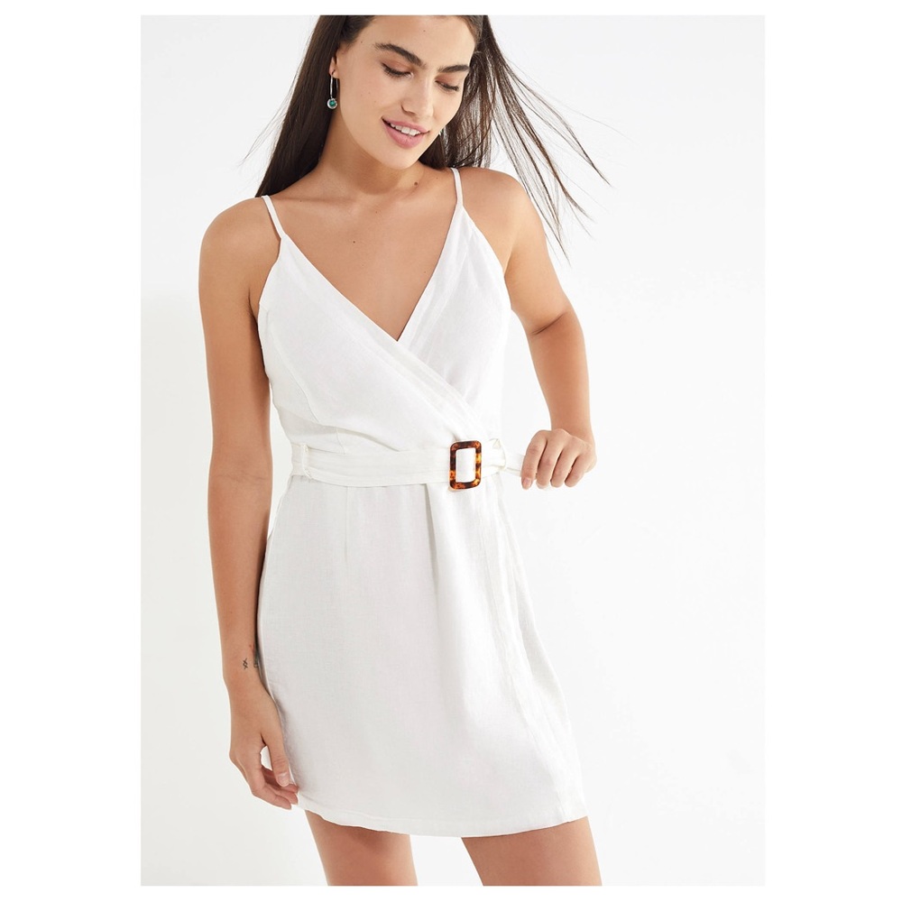 Urban Outfitters Amanda Linen Wrap Dress